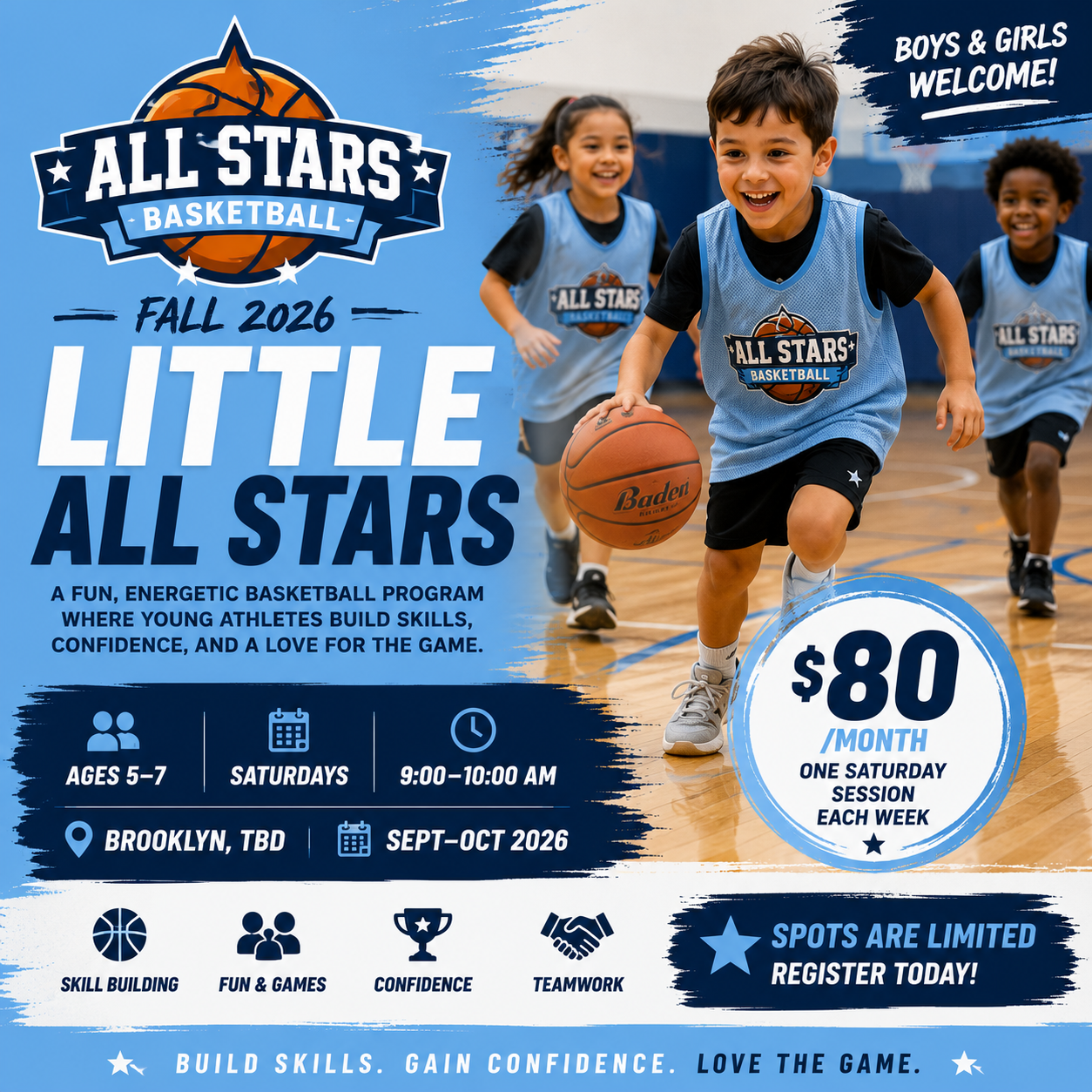 Little All Stars | Ages 5–7 | Fall 2026 | Saturday Morning 9am